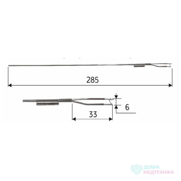 Електрод-петля монополярний до резектоскопу для резекції тканини та отримання точних зрізів HAWK N6110 (Китай)