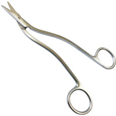 Ножиці хірургічні S-подібні лігатурні вигнуті по ребру по Heath (Н-ЛЗ) 150 мм, Surgiwell (Пакистан)