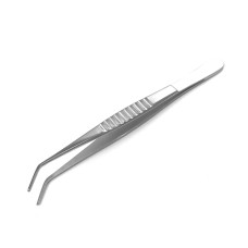 Пінцет вигнутий з атравматичною нарізкою De Bakey (ПМ-27) 160х2 мм, Surgiwell (Пакистан)