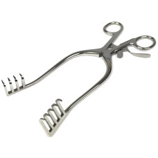 Ранорозширювач з кремальєрою 4х5 зубий великий Adson (Р-139) 220 мм, Surgiwell (Пакистан)