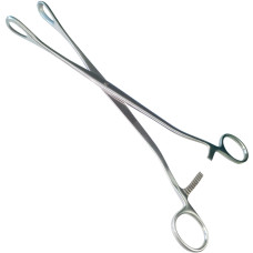 Затискач гінекологічний для абортів вікончастий прямий по Saenger (Щ-17-6) 270 мм, Surgiwell (Пакистан)