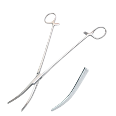 Затискач зубчастий вигнутий №3 Overholt-Geissendoerfer (Більрот) (З-42) 270 мм, Surgiwell (Пакистан)