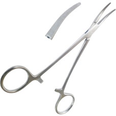 Затискач Більрот зігнутий Baby-Crile (дитячий Більрот) (З-53-2) 140 мм, Surgiwell (Пакистан)