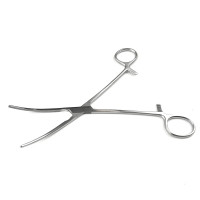 Затискач кровоспинний атравматичний вигнутий Pean (ЗА-37) 200 мм, Surgiwell (Пакистан)