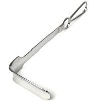 Дзеркало-підйомник (Ретрактор) вагінальне жолобувате Kocher №1 (ЗМ-50) 85х30 мм, Surgiwell (Пакистан)