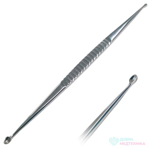 Ложка хірургічна вушна двостороння гостра (Л-53) 160 мм, Surgiwell (Пакистан)