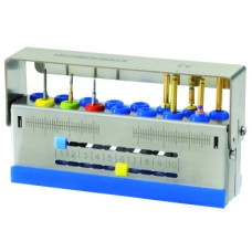 Ендодонтичний бокс ENDO STAR для стерилізації 12 стоматологічних інструментів та 3 борів 94х25х50 мм Nichrominox 182180 (Франція)