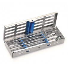 Касета медична для стерилізації 5 стоматологічних інструментів 180х60х25 мм, Nichrominox 182063 (Франція)