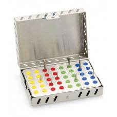 Касета+підставка для зберігання та стерилізації 40 стоматологічних борів та інструментів 115х90х40 мм Nichrominox 190217 (Франція)
