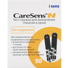 Тест-смужки для глюкометра CareSens N (50 шт)