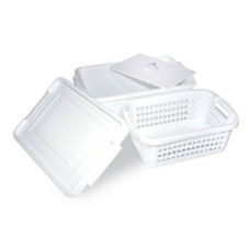 Контейнер полімерний для дезінфекції та передстерилізаційної обробки 320x195x135 мм КДПО-6-3,0 (Україна)