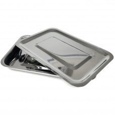 Лоток медичний прямокутний із кришкою (ЛПР-400к) 400х300х30 мм, Surgiwell (Пакистан)