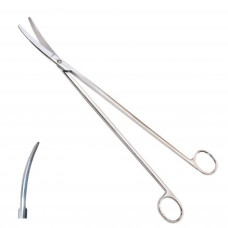 Ножиці хірургічні для глибоких порожнин вигнуті (Н-128) 280 мм, Surgiwell (Пакистан)