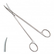 Ножиці хірургічні вертикально-вигнуті з вузькими закругленими лезами (Н-25) 175 мм, Surgiwell (Пакистан)