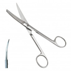 Ножиці хірургічні вигнуті з одним гострим кінцем (Н-4-1) 170 мм, Surgiwell (Пакистан)