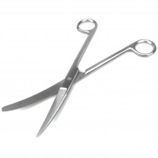  Ножиці хірургічні зігнуті з одним гострим кінцем по Standard (НС-4-1) 200 мм, Surgiwell (Пакистан)