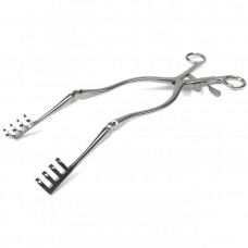 Ранорозширювач нейрохірургічний 4-зубий гострокінцевий з кремальєрою Adson (Р-38) 310 мм, Surgiwell (Пакистан)