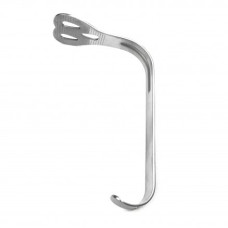 Шпатель для язика по Wieder з насічками вигнутий, 15 см (Ш-10-1) 