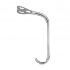 Шпатель для язика Wieder з насічками вигнутий (Ш-10) 140 мм, Surgiwell (Пакистан)