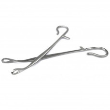 Щипці для захоплення мигдалин вікончасті вигнуті зубчасті по Blohmke (Щ-ЗМ) 200х11 мм, Surgiwell (Пакистан)