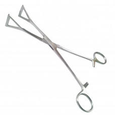 Щипці хірургічні для захоплення легень прямі по Lovelace (Щ-65-1) 200х25 мм, Surgiwell (Пакистан)