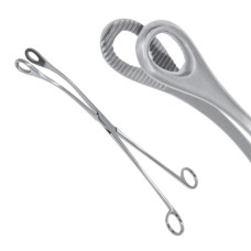 Щипці медичні гінекологічні вікончасті вигнуті для поліпів матки Kelly 320 мм, Surgicon J-20-312 (Пакистан)