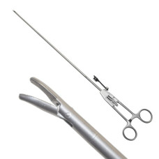 Голкотримач лапароскопічний вигнутий 463 мм, HAWK F1322-1 (Китай)