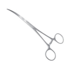 Затискач хірургічний судинний Bainbridge 18,5 см зігнутий, Surgicon J-17-153 (Пакистан)