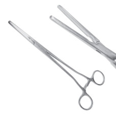 Затискач хірургічний вагінальний для гістеректомії Heaney 22,5 см прямий, Surgicon J-17-304 (Пакистан)