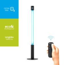 Опромінювач бактерицидний безозоновий на підставці з таймером BactoSfera 360° 15 ECO RC-TIMER Black