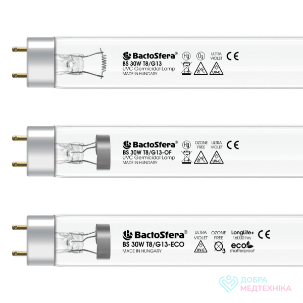 Лампа бактерицидна небитка безозонова BactoSfera BS 30W T8/G13-ECO
