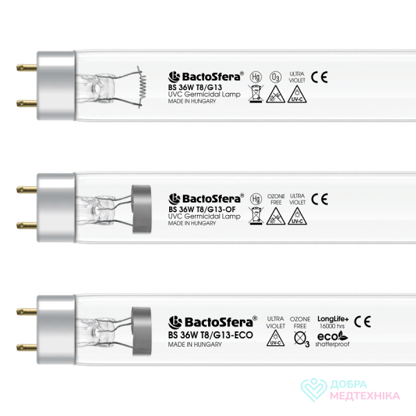 Лампа бактерицидна безозонова небитка BactoSfera BS 36W T8/G13-ECO